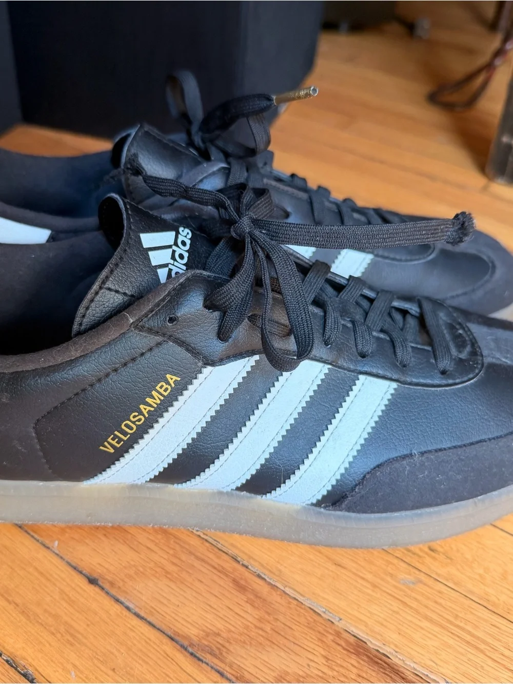 Adidas Velosamba Cycling Black/White,rubber gum sole 12, 2 bolt cleat compatible